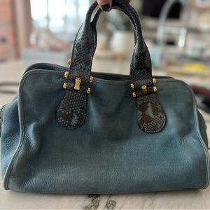Gucci Blue suede handbag